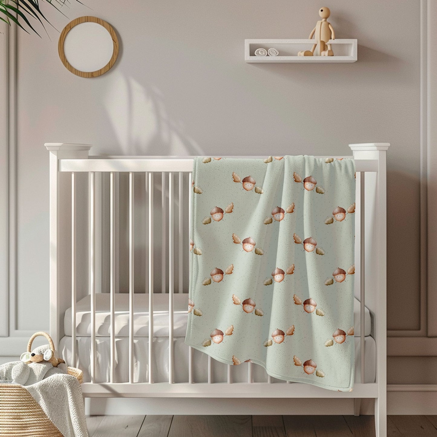Happy Acorns Toddler & Child Sherpa Blanket