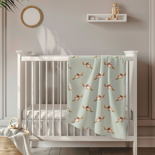 Happy Acorns Toddler & Child Sherpa Blanket