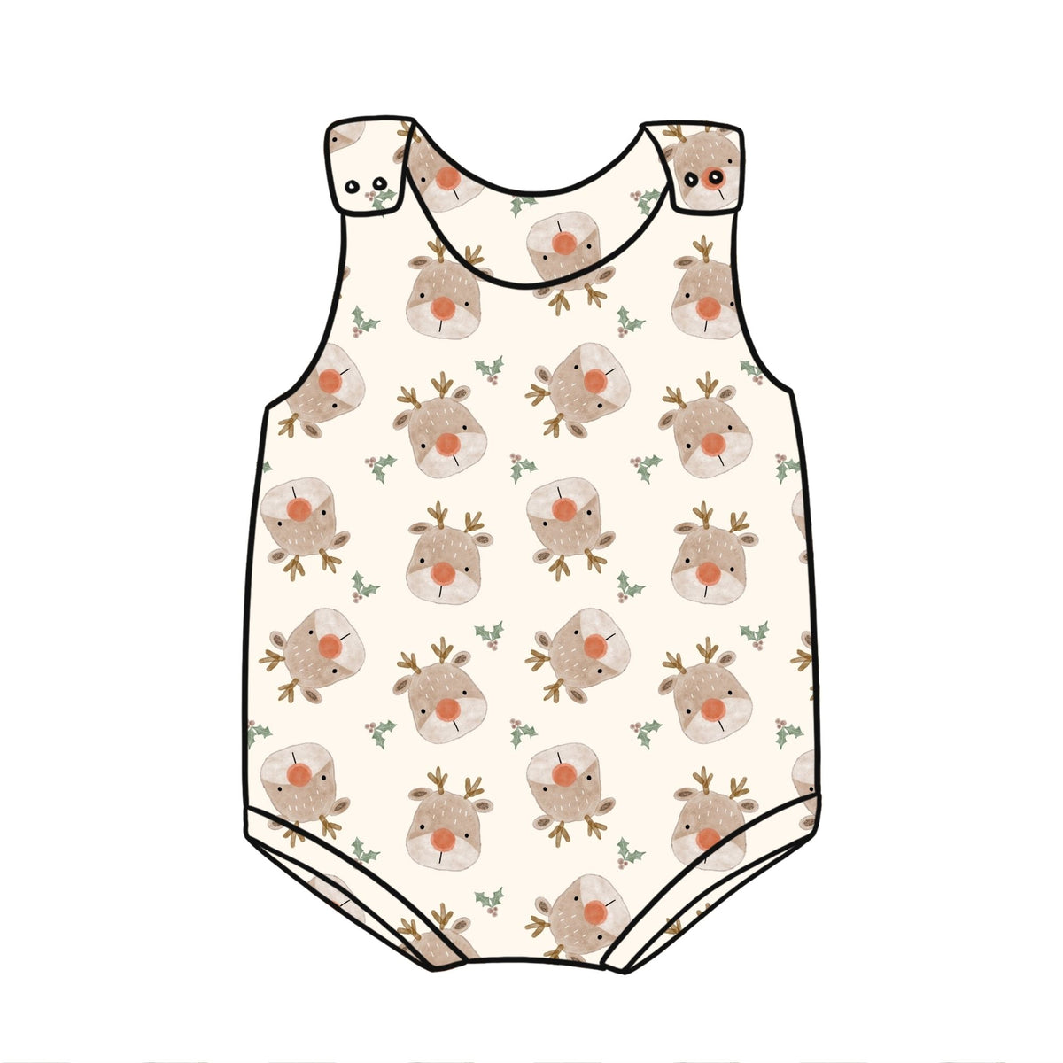 Rudolph Child & Baby Bloomer Romper