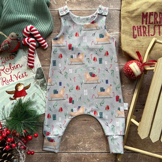 Sleighs Romper 3-6m