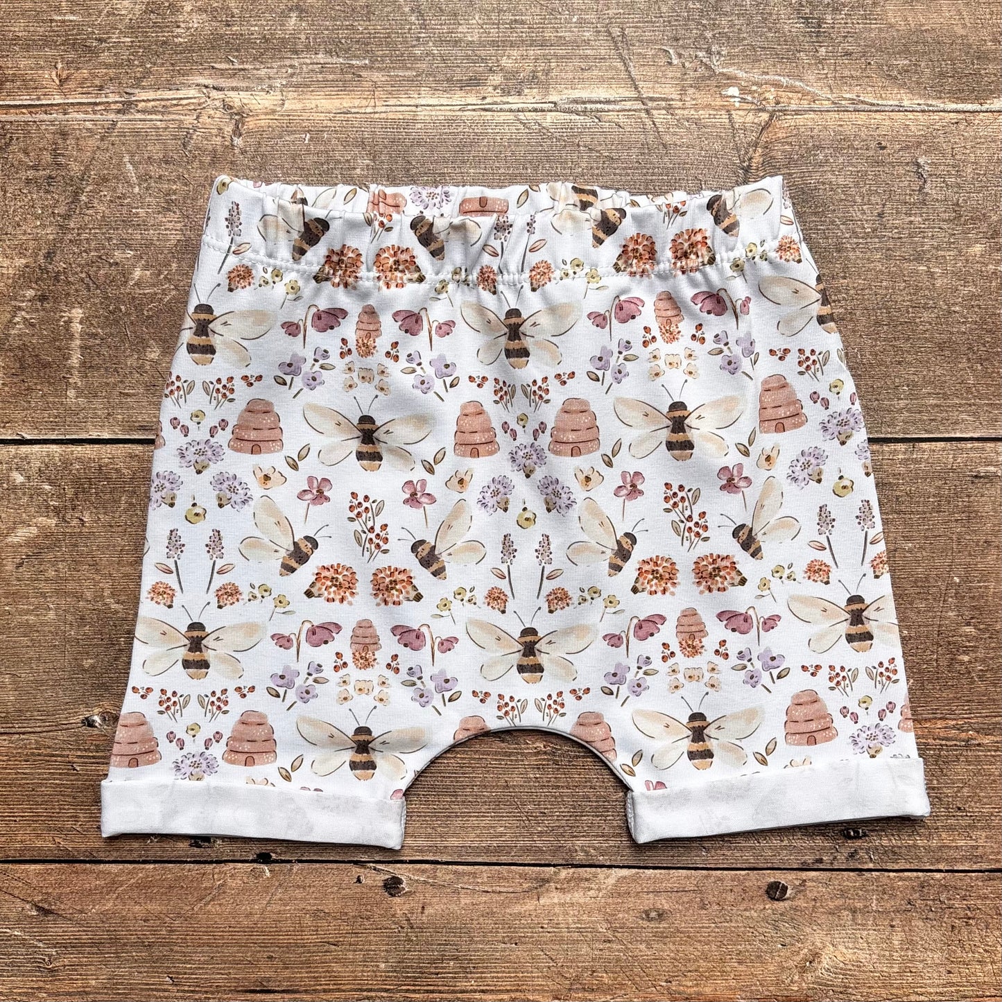 Honey Bee Rolled Shorts 2-3 years