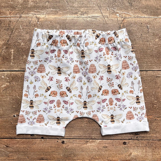 Honey Bee Rolled Shorts 2-3 years