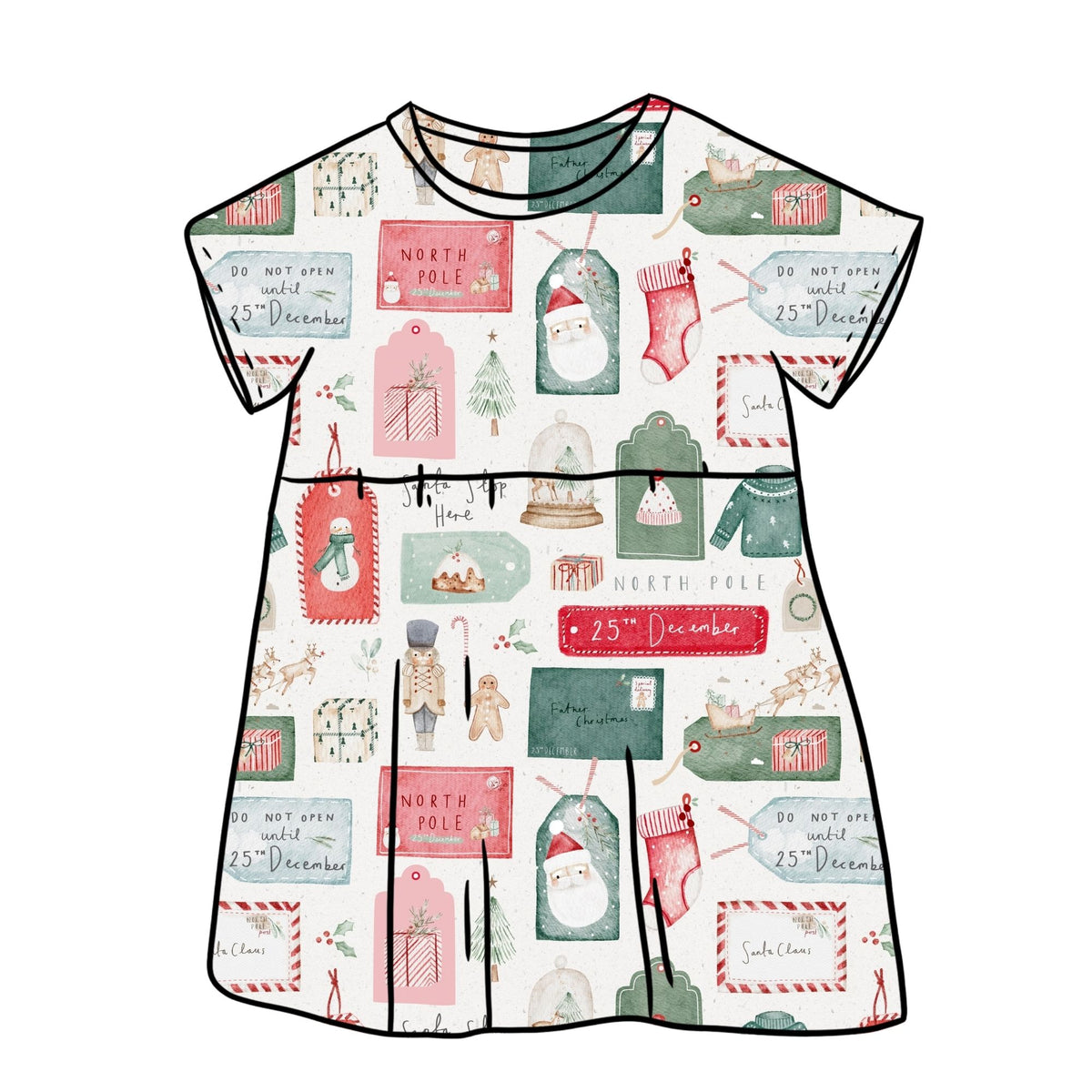 North Pole Greetings Child & Baby Sleeved Dress - 3 options