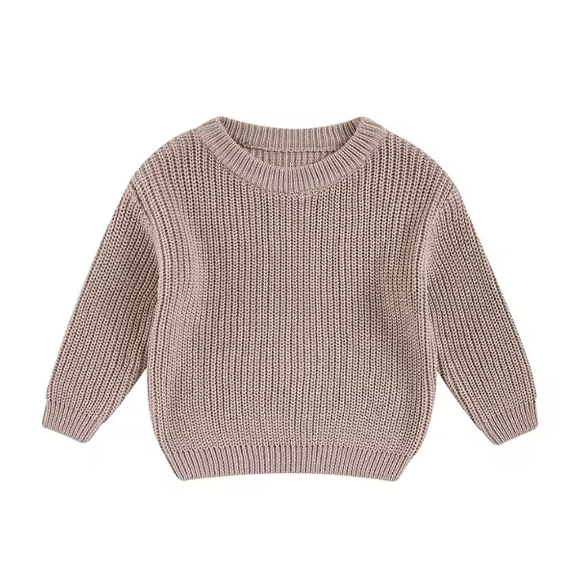 Chunky Knit Oversized Sweater - Lavender 3-12m