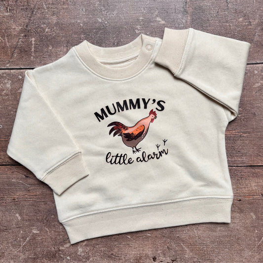 Mummy's little alarm Sweatshirt in natural 6-12m