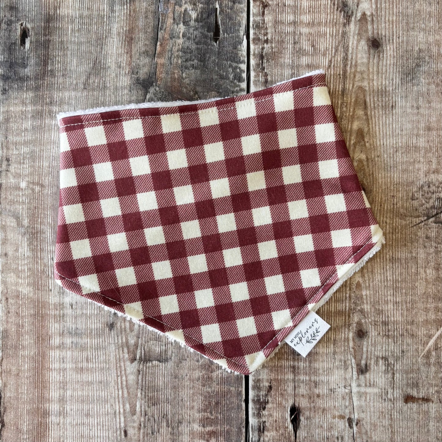 Berry Gingham Dribble Bib