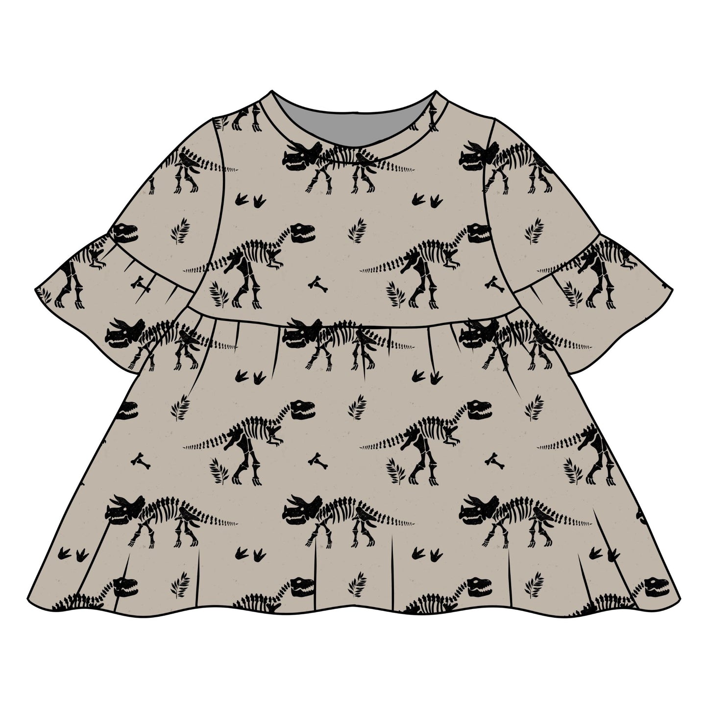 Dino Dig Child & Baby Sleeved Dress - 3 options