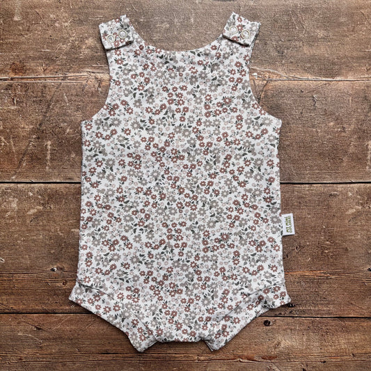 Cottage Core Ditsy Bloomer Romper 3-6m