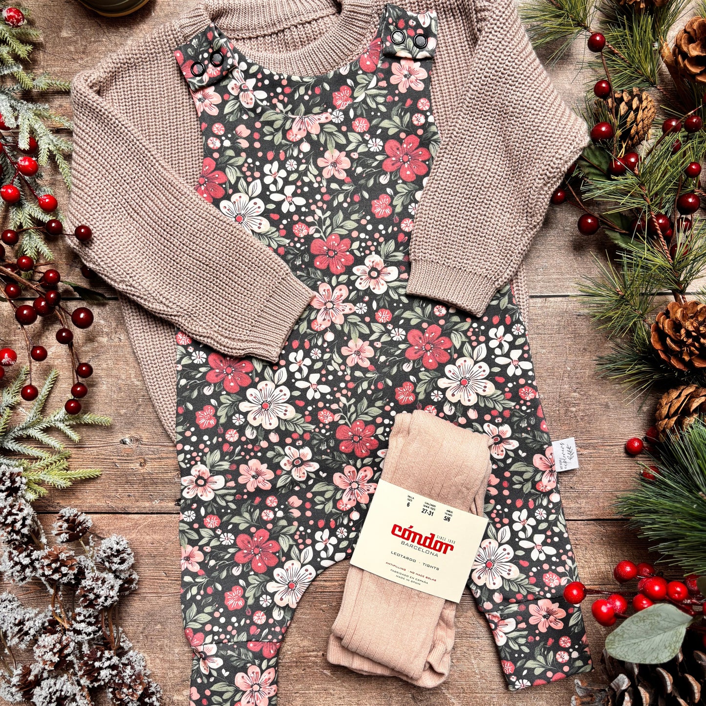 Christmas Floral Child & Baby Romper