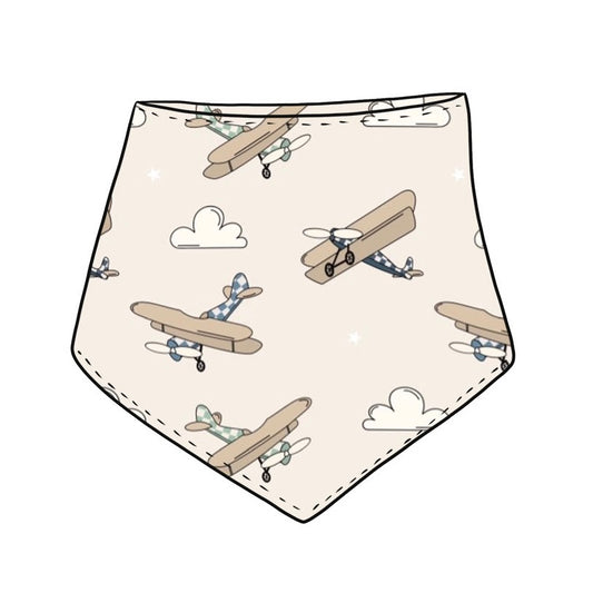 Vintage Airplanes Dribble Bib