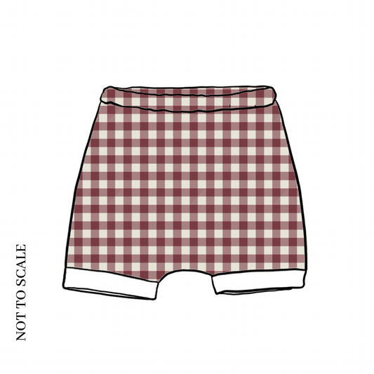 Berry Gingham Child & Baby Shorts - Rolled or Hemmed