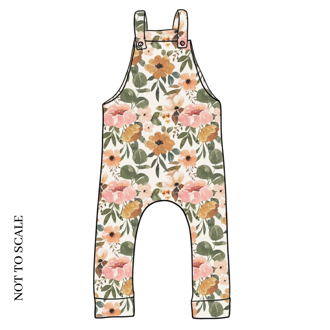 Vintage Blooms Dungarees