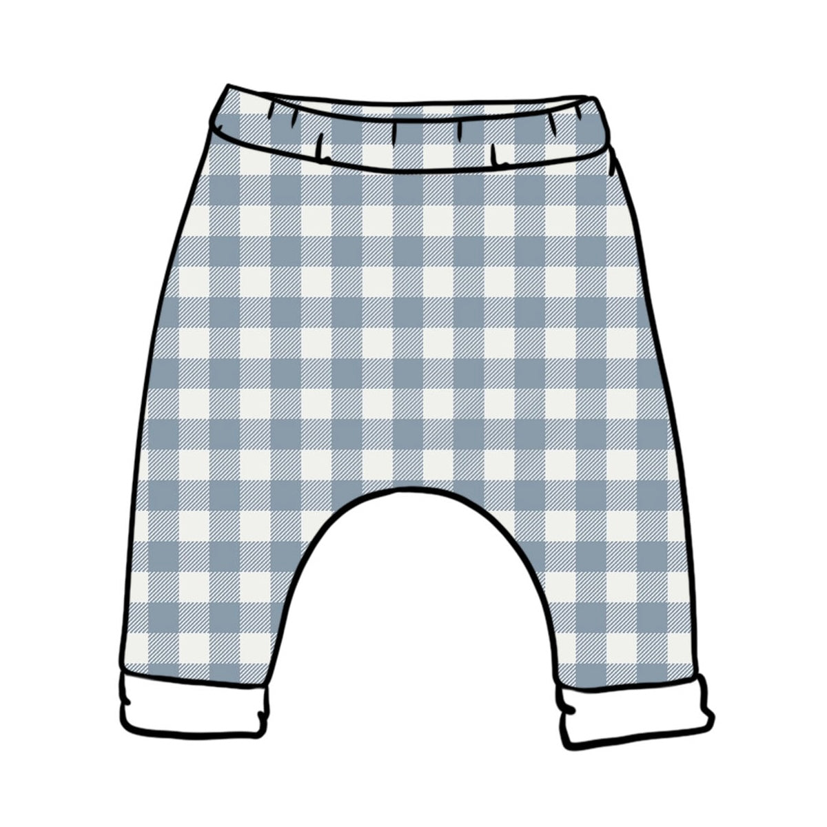 Denim Gingham Harems