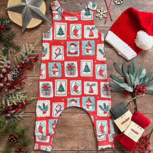 Christmas Stamps Child & Baby Romper