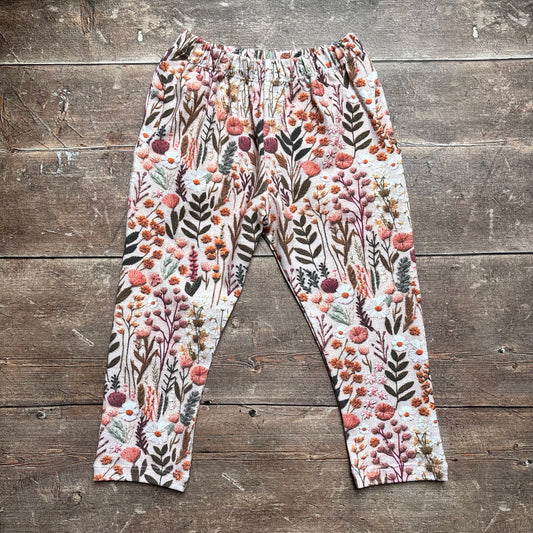 Embroidered Look Floral Toddler & Child Pocket Trousers 1-2 years
