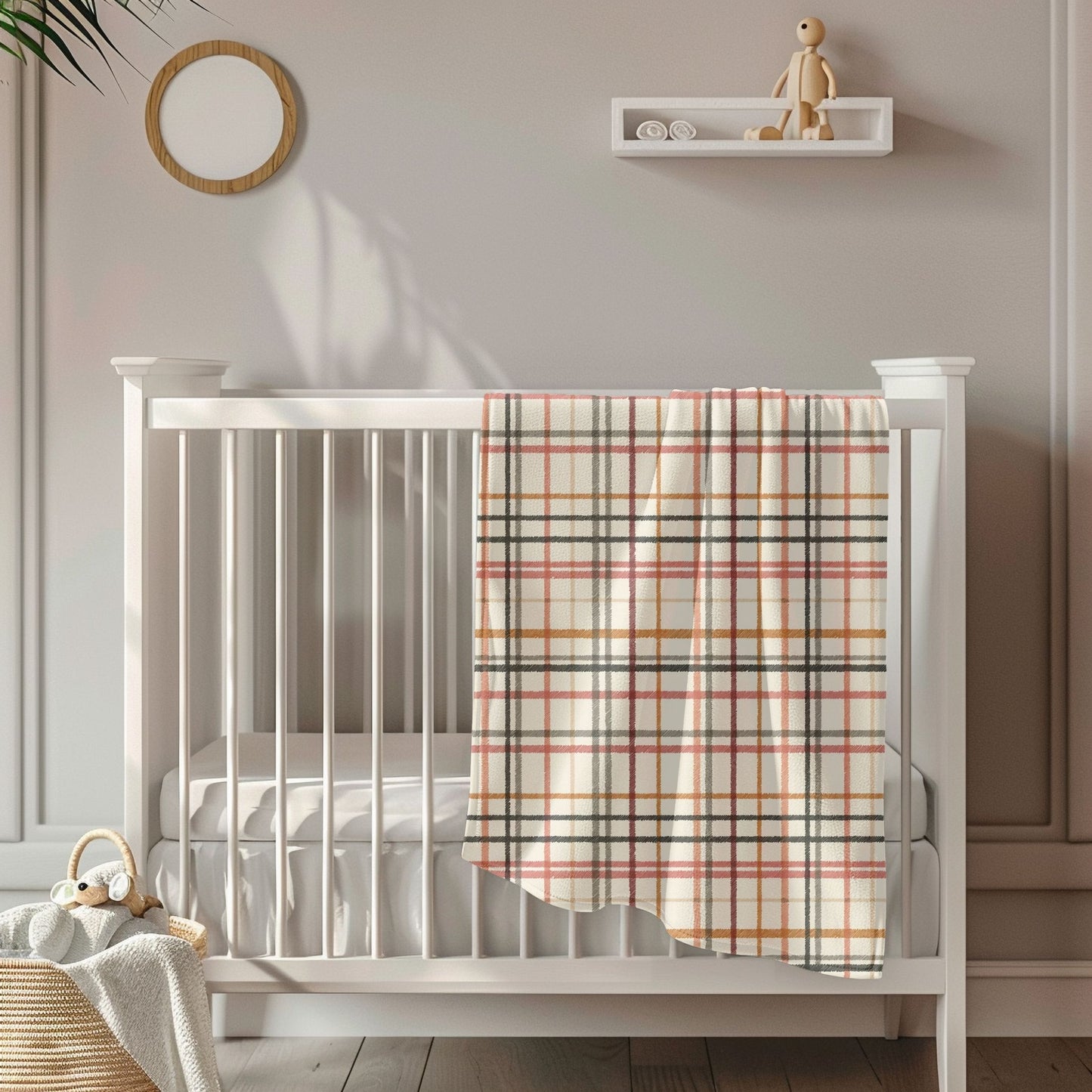Rustic Plaid Toddler & Child Sherpa Blanket