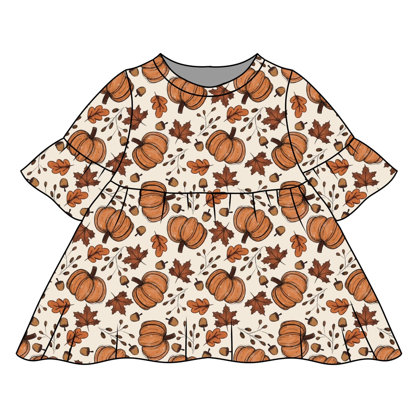 Harvest Vibes Child & Baby Sleeved Dress - 3 options
