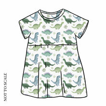Load image into Gallery viewer, Blue Dinos T-Shirt Dress
