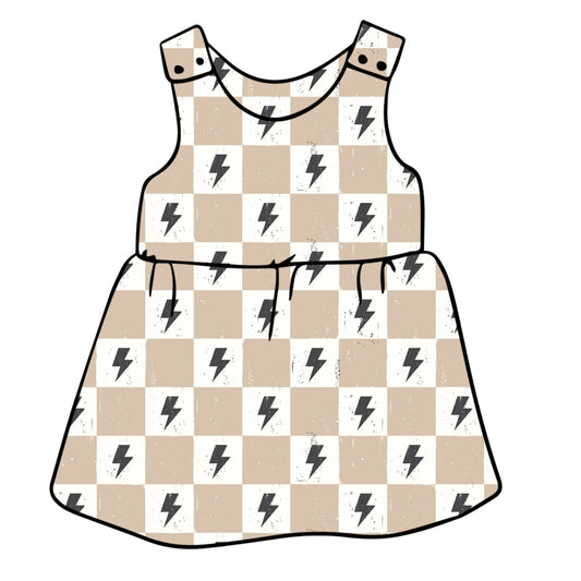 Lightning Chequers Child & Baby Pinafore Dress
