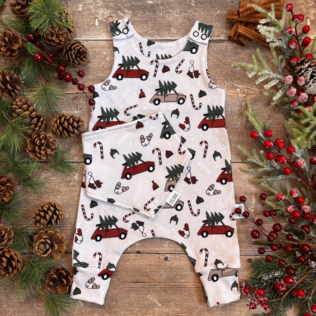Picking the Tree Child & Baby Full Length Romper