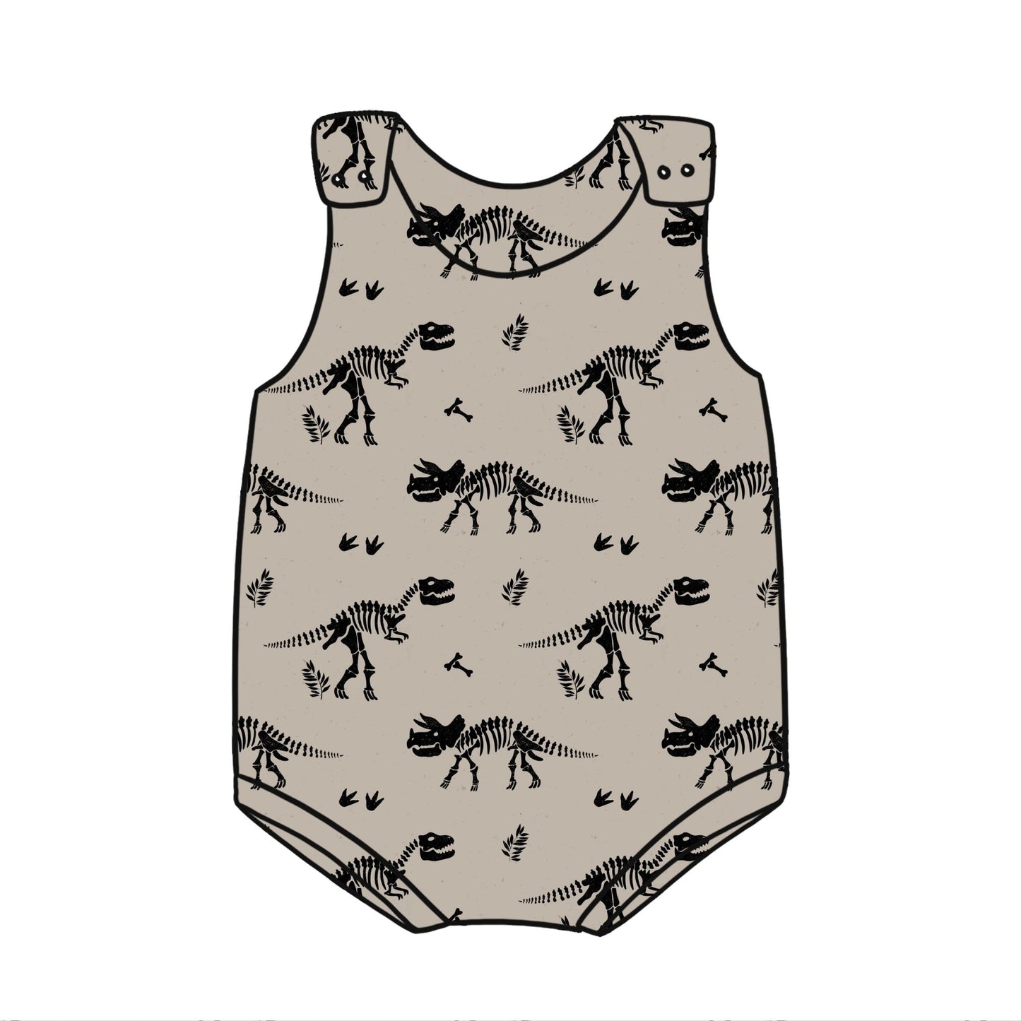 Dino Dig Child & Baby Bloomer Romper