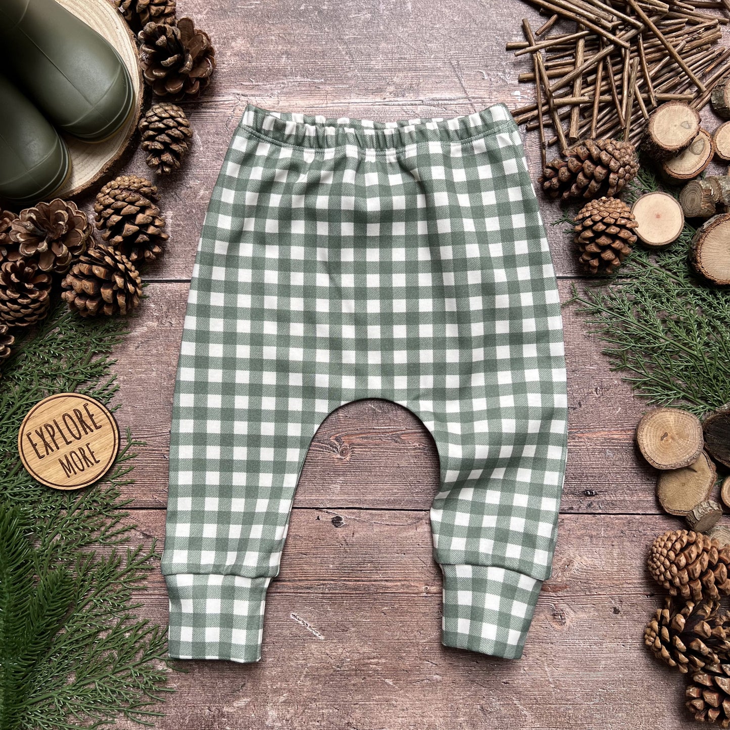 Forest Gingham Baby & Child Harems