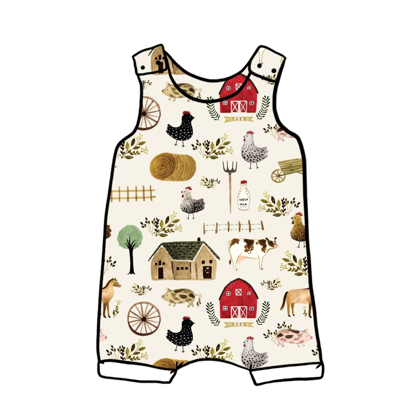 Farming Child & Baby Short Romper