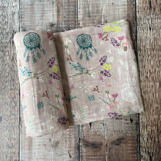 Dreamcatcher Muslin Swaddle Blanket