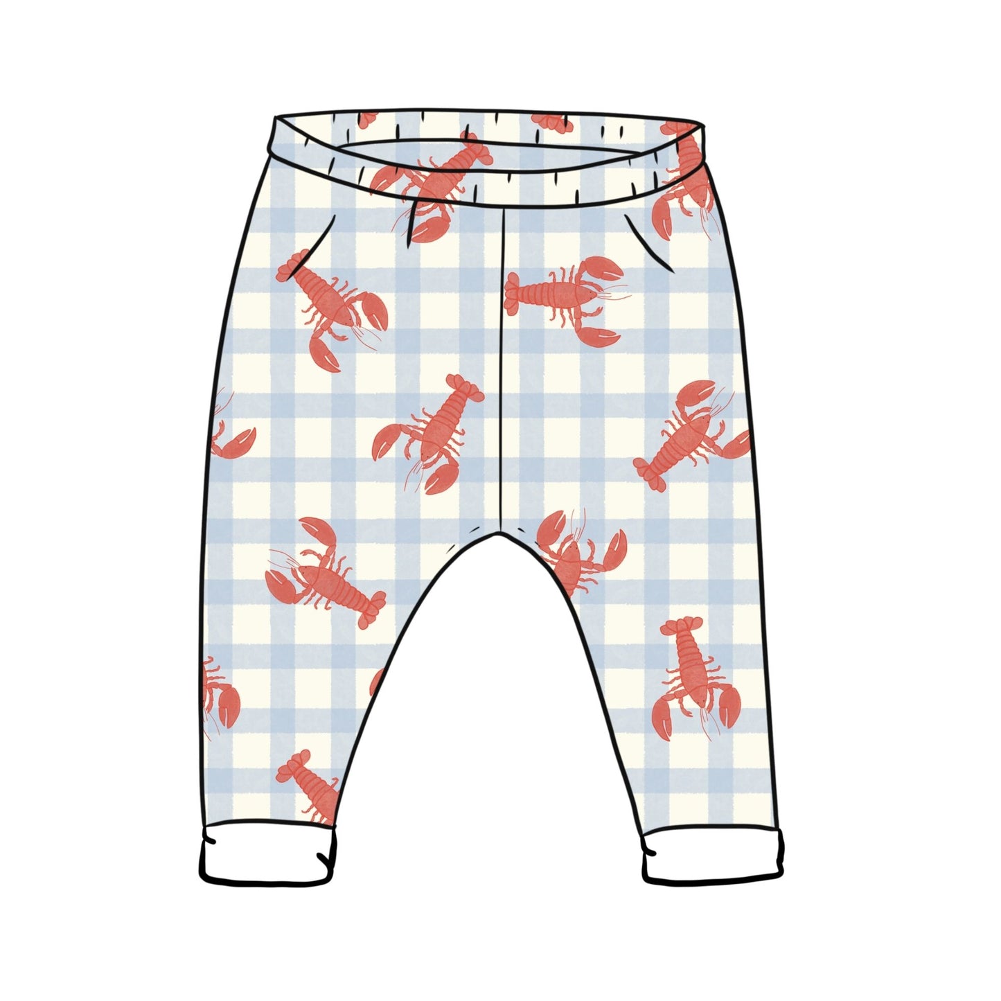 Gingham Lobster Toddler & Child Leggings