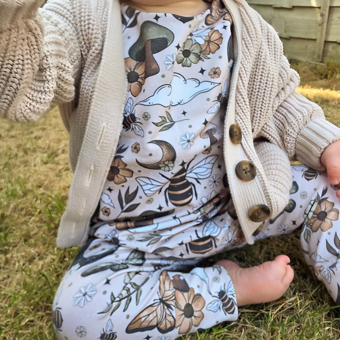 Fall Bees Child & Baby Full Length Romper