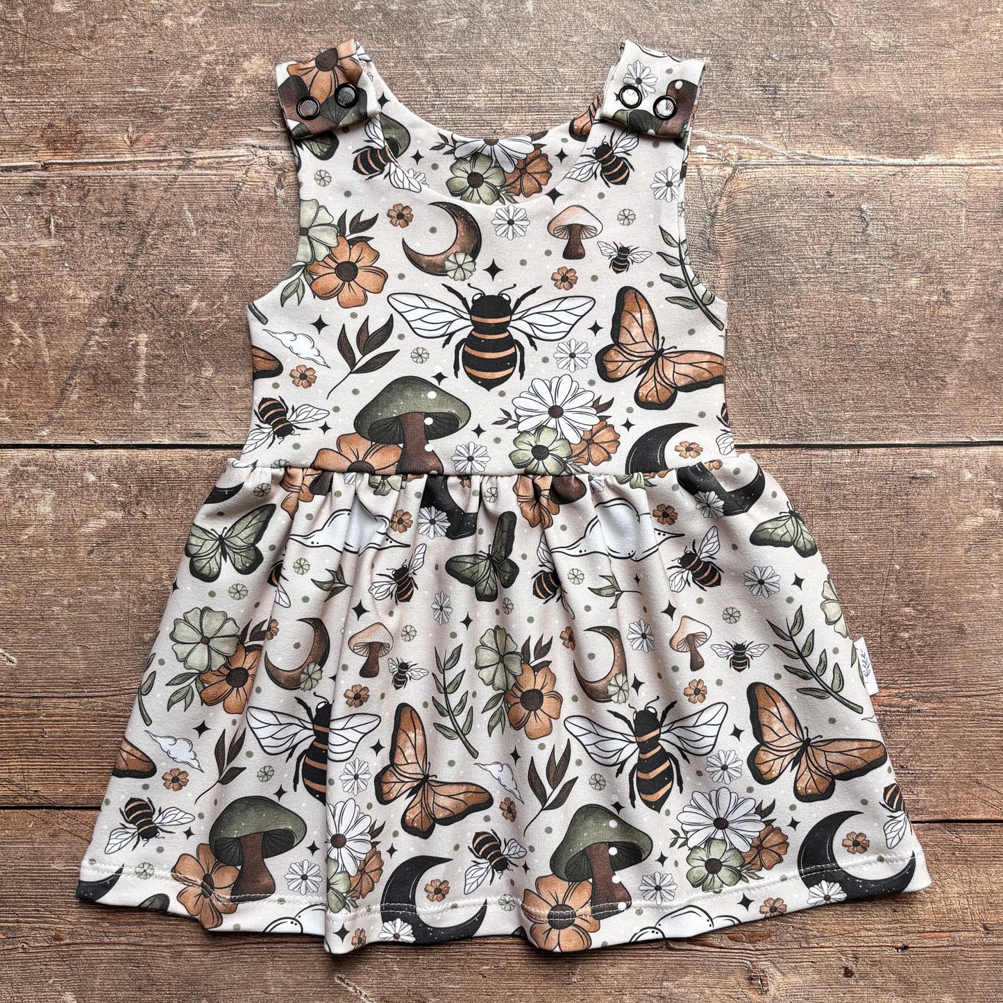 Fall Bees Child & Baby Pinafore Dress