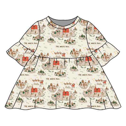 North Pole Child & Baby Frill Sleeve Dress