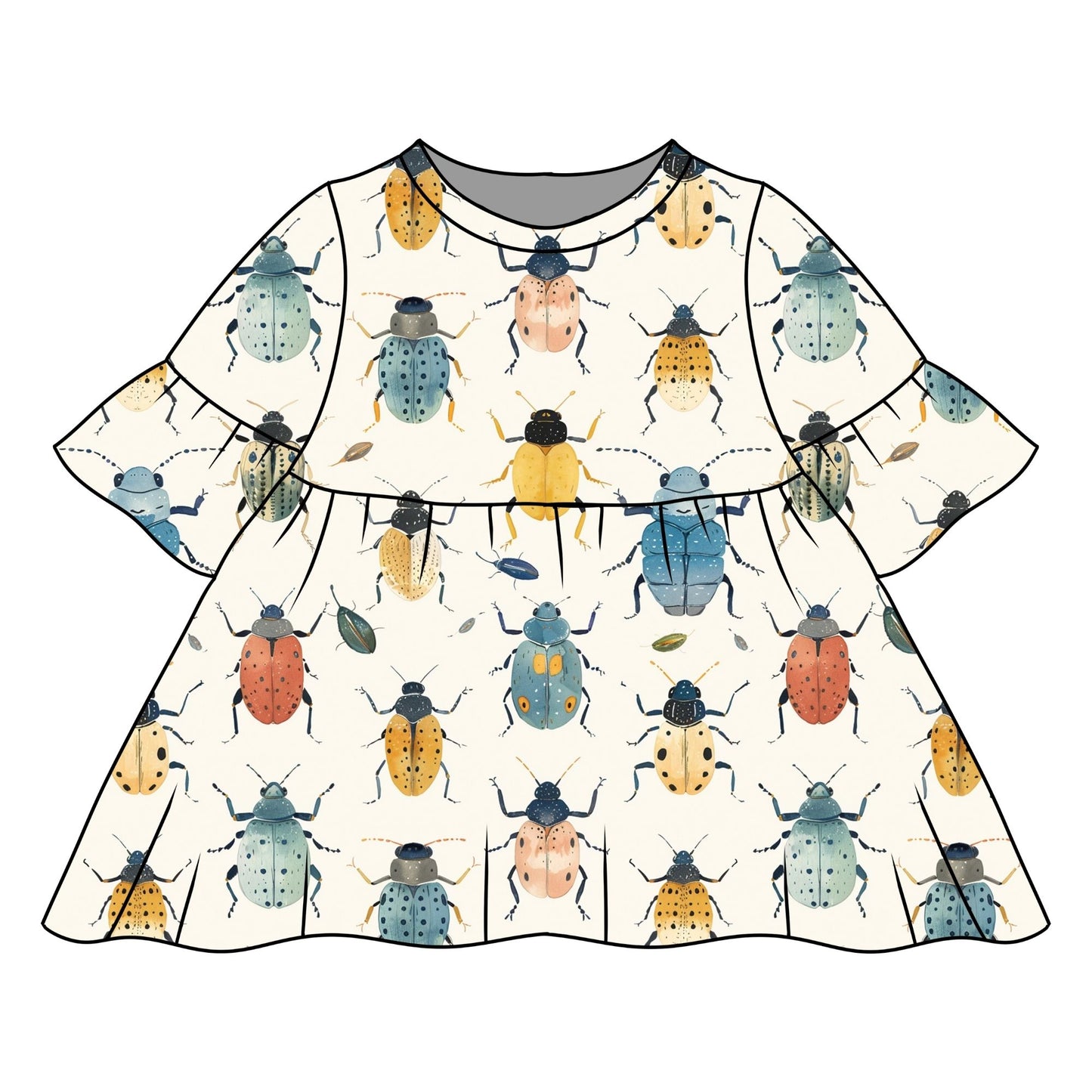 Bright Bugs Child & Baby Sleeved Dress - 3 options