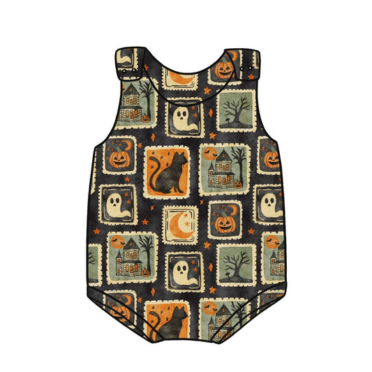 Halloween Stamps Child & Baby Bloomer Romper