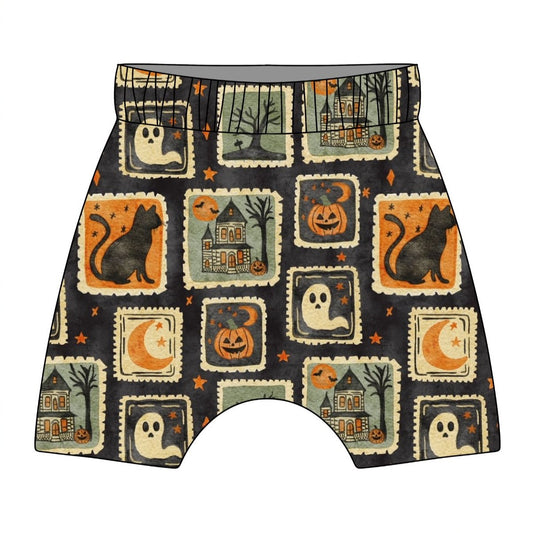 Halloween Stamps Child & Baby Hemmed Shorts