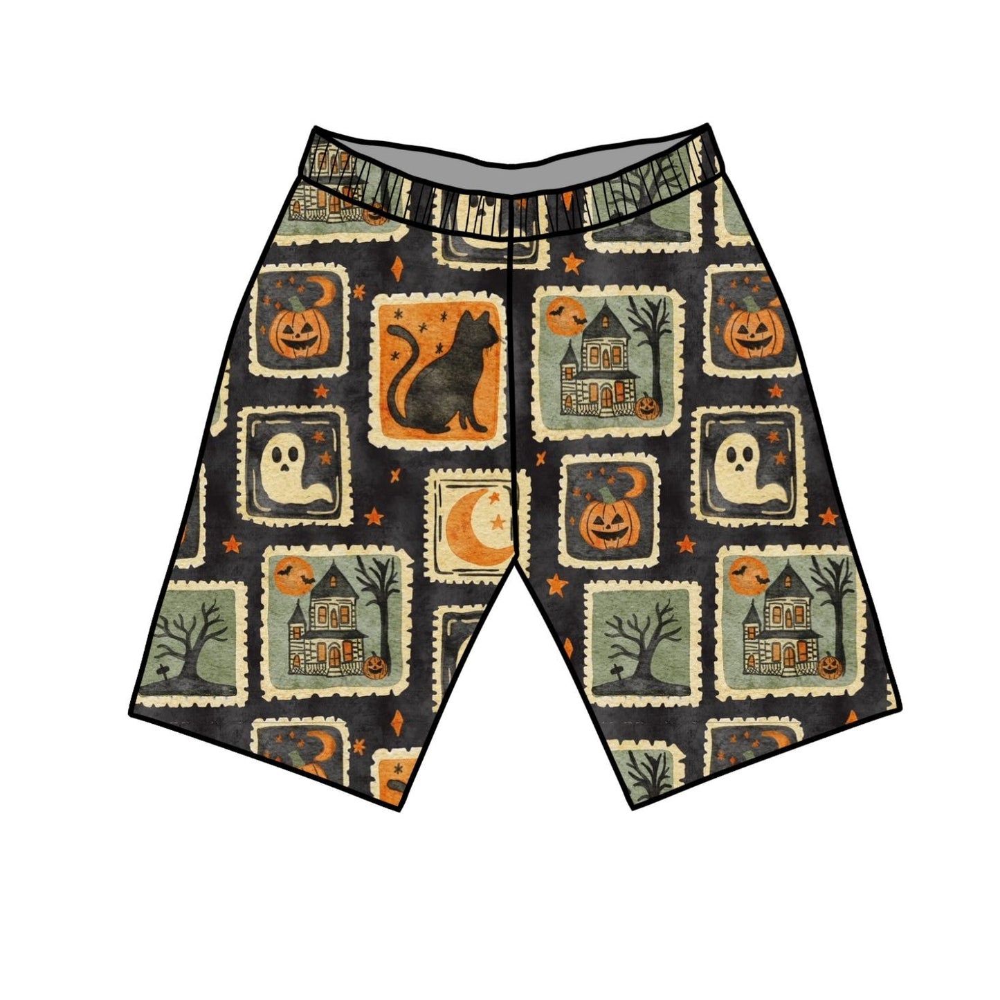 Halloween Stamps Child & Baby Hemmed Shorts