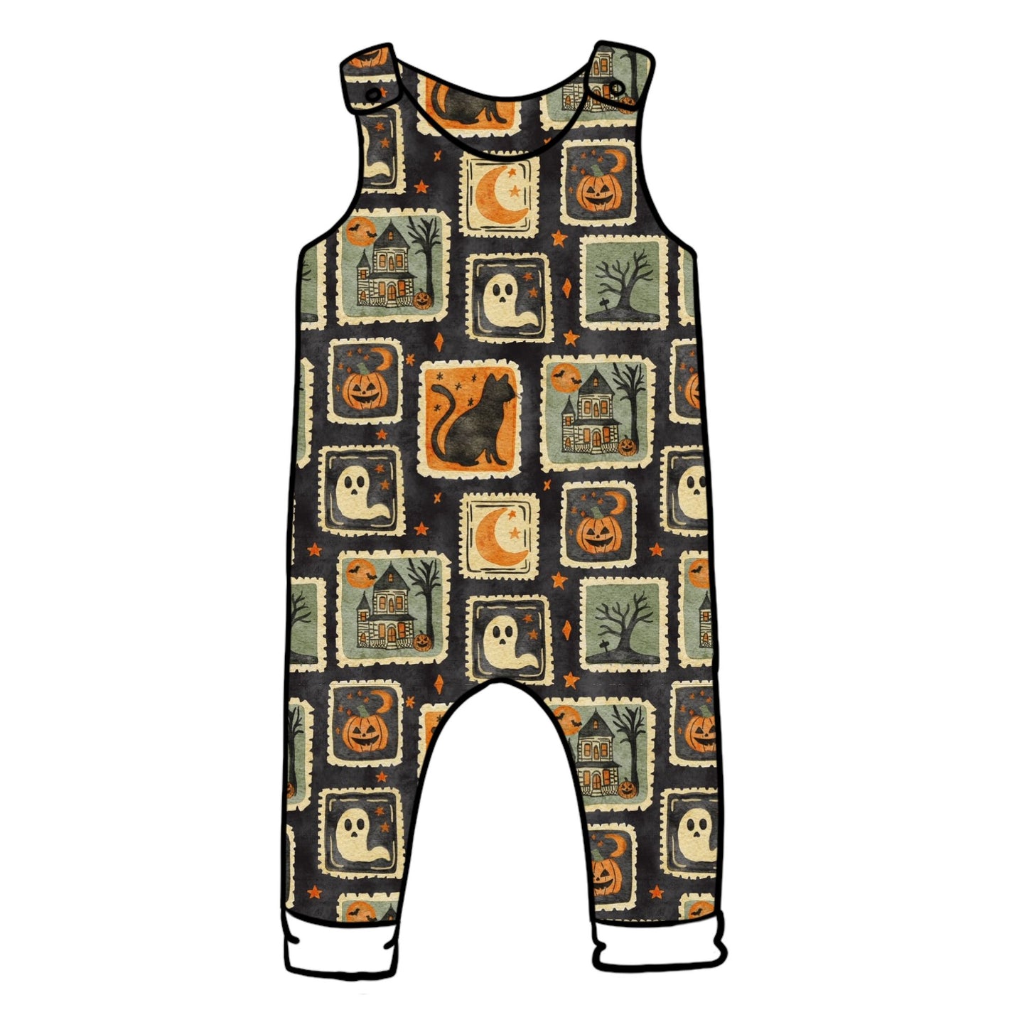 Halloween Stamps Child & Baby Full Length Romper