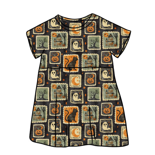 Halloween Stamps Child & Baby Short Sleeve Dress