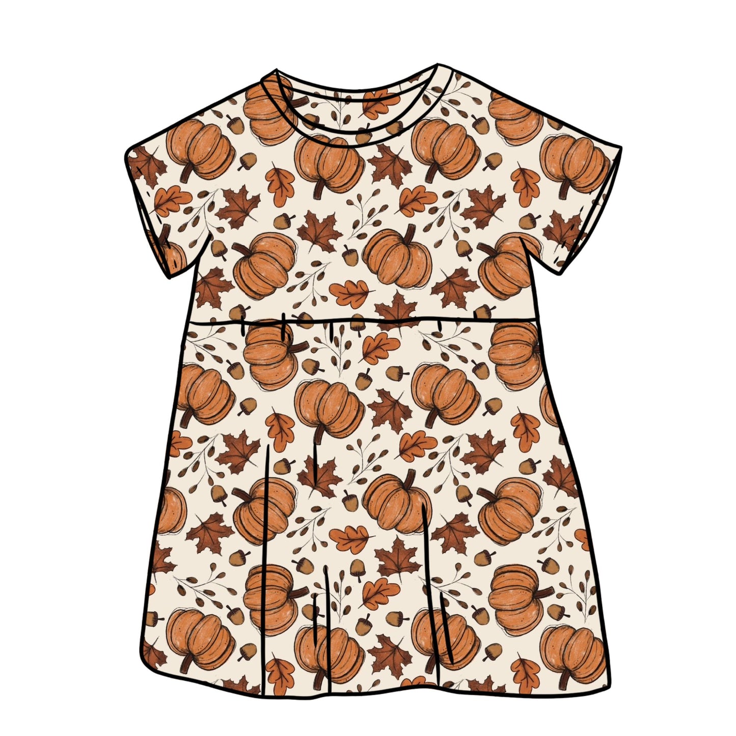 Harvest Vibes Child & Baby Short Sleeve Dress