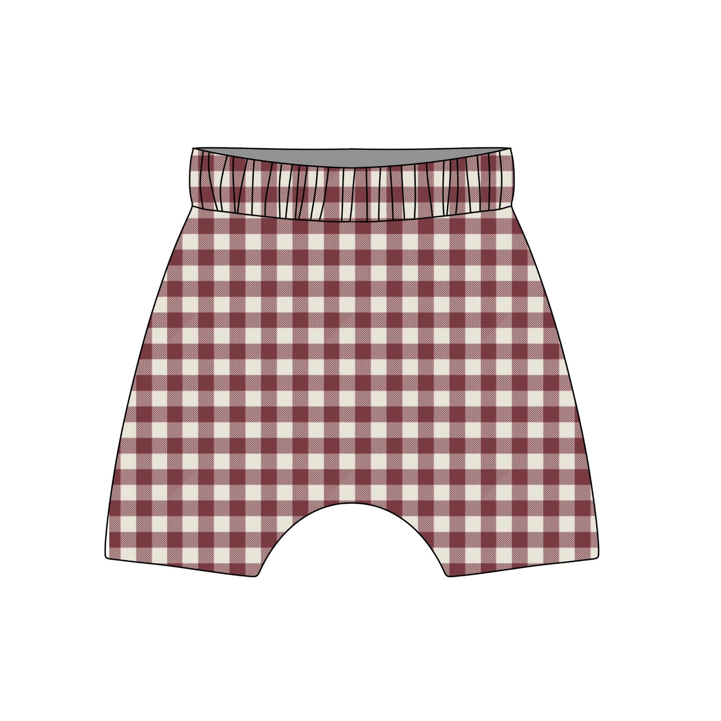 Berry Gingham Child & Baby Shorts - Rolled or Hemmed