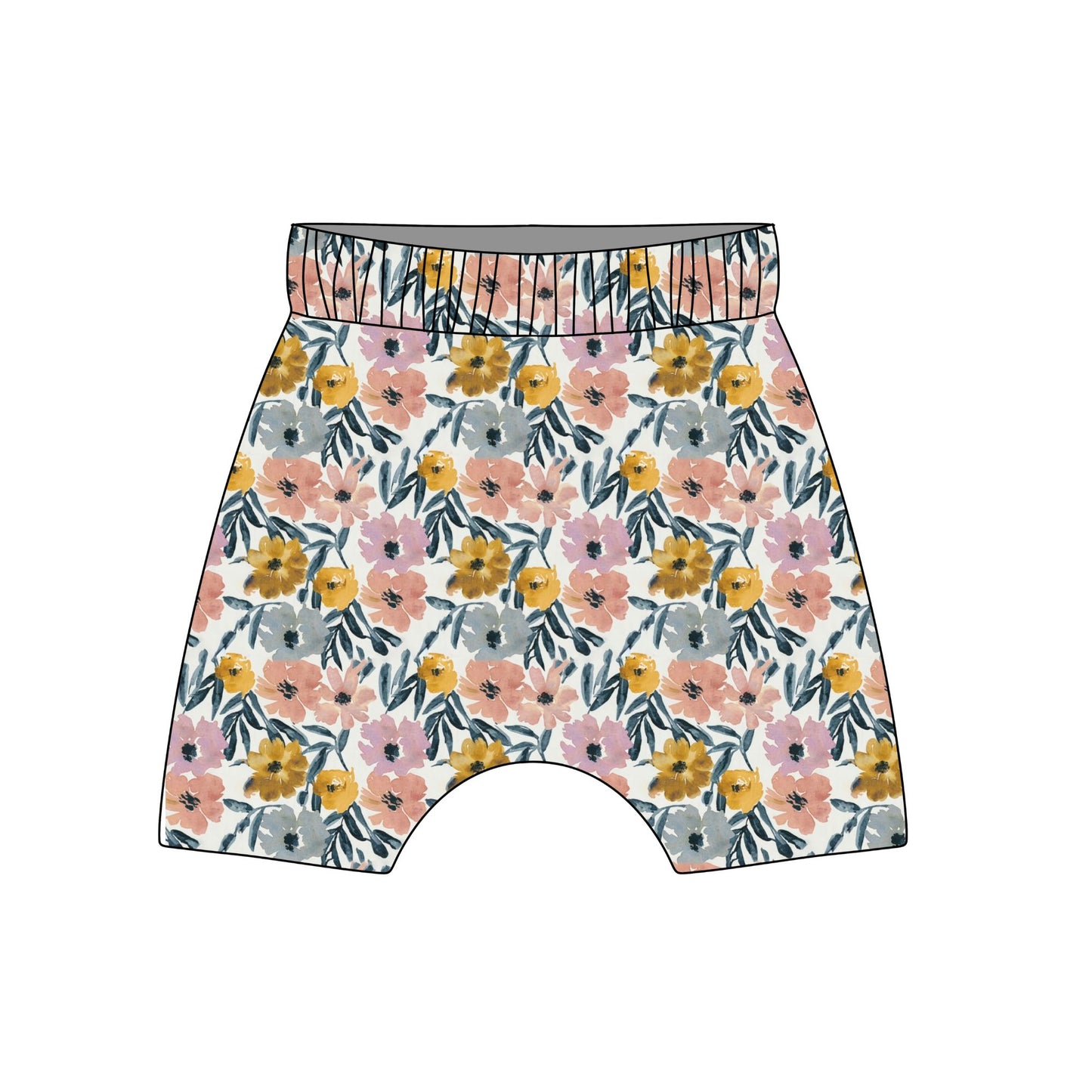 Sunny Blooms Child & Baby Shorts - Rolled or Hemmed