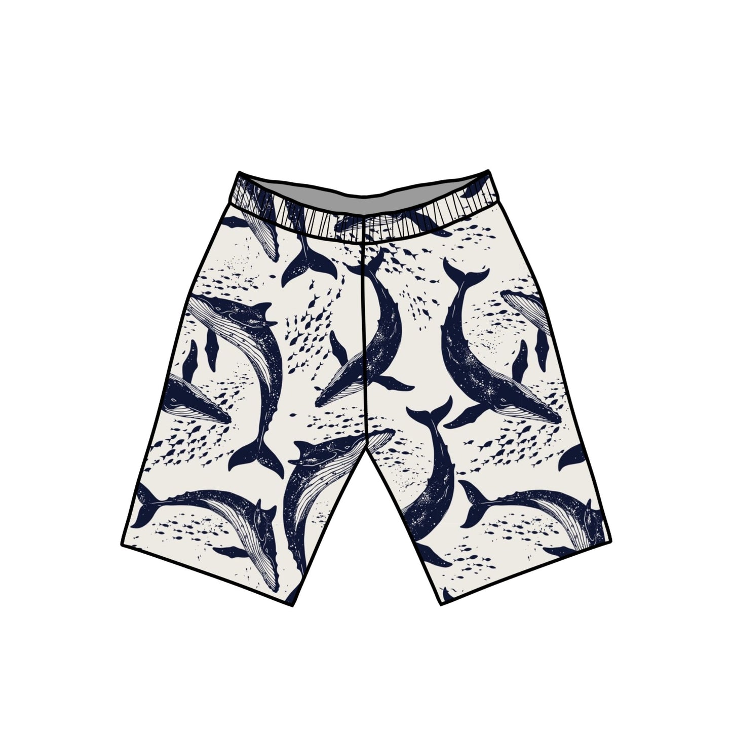 Whale Pod Child & Baby Shorts - Rolled or Hemmed