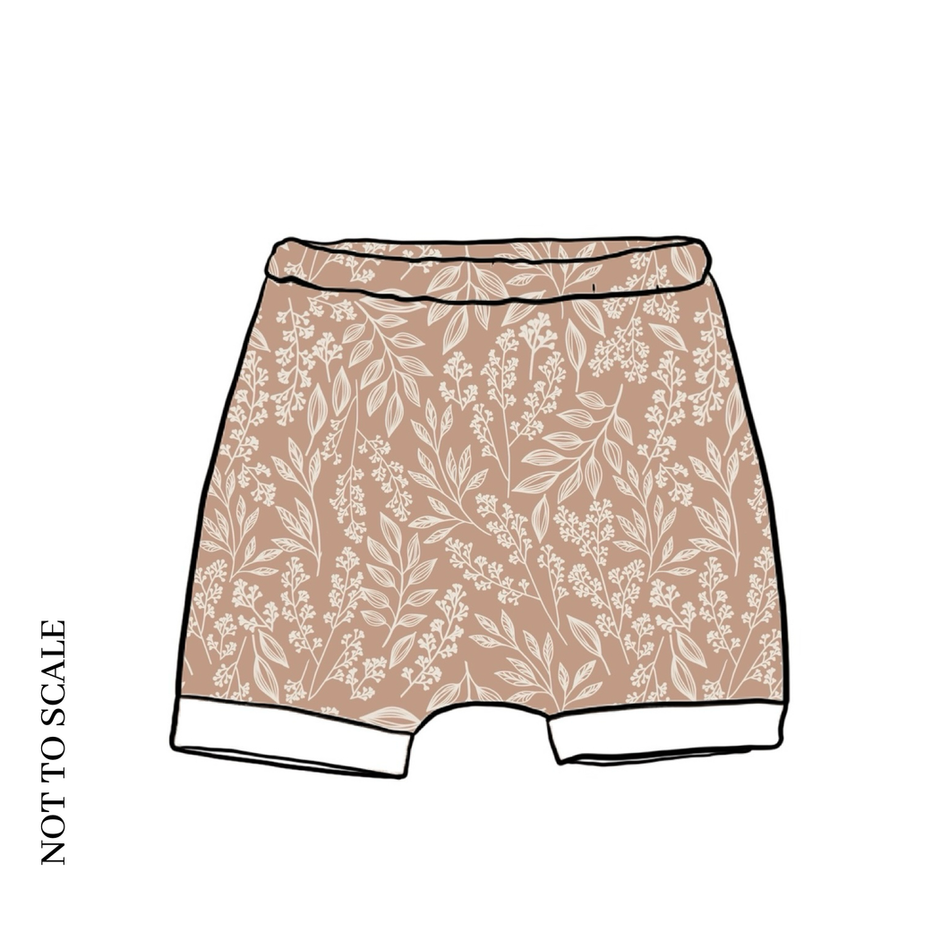Boho Leaves Rolled Shorts
