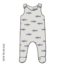 Load image into Gallery viewer, Sharks Footed Romper
