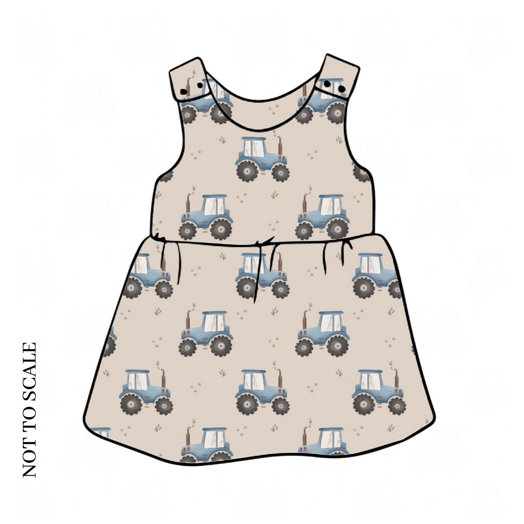 Tractors Pinafore Dress