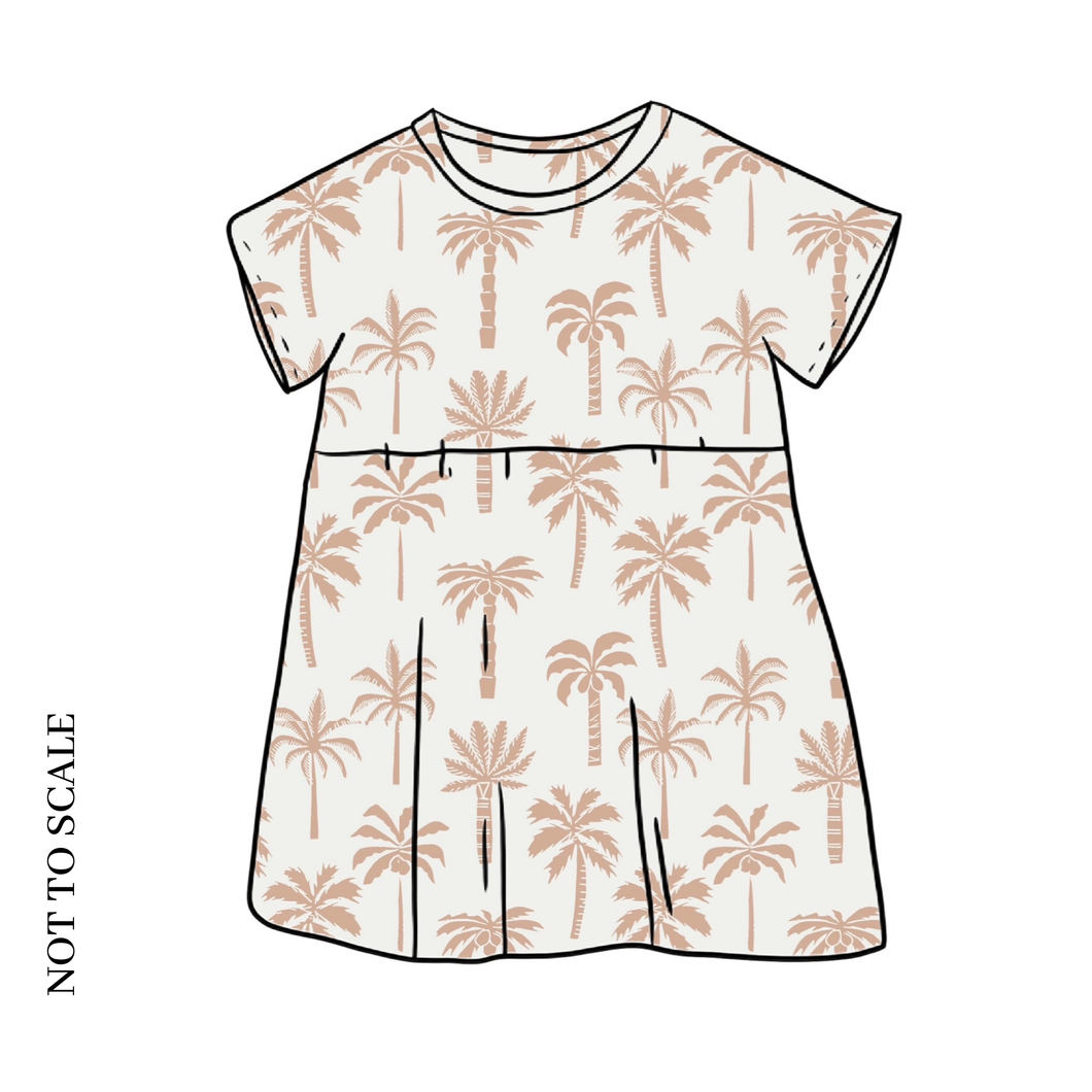 Palm Trees T-Shirt Dress