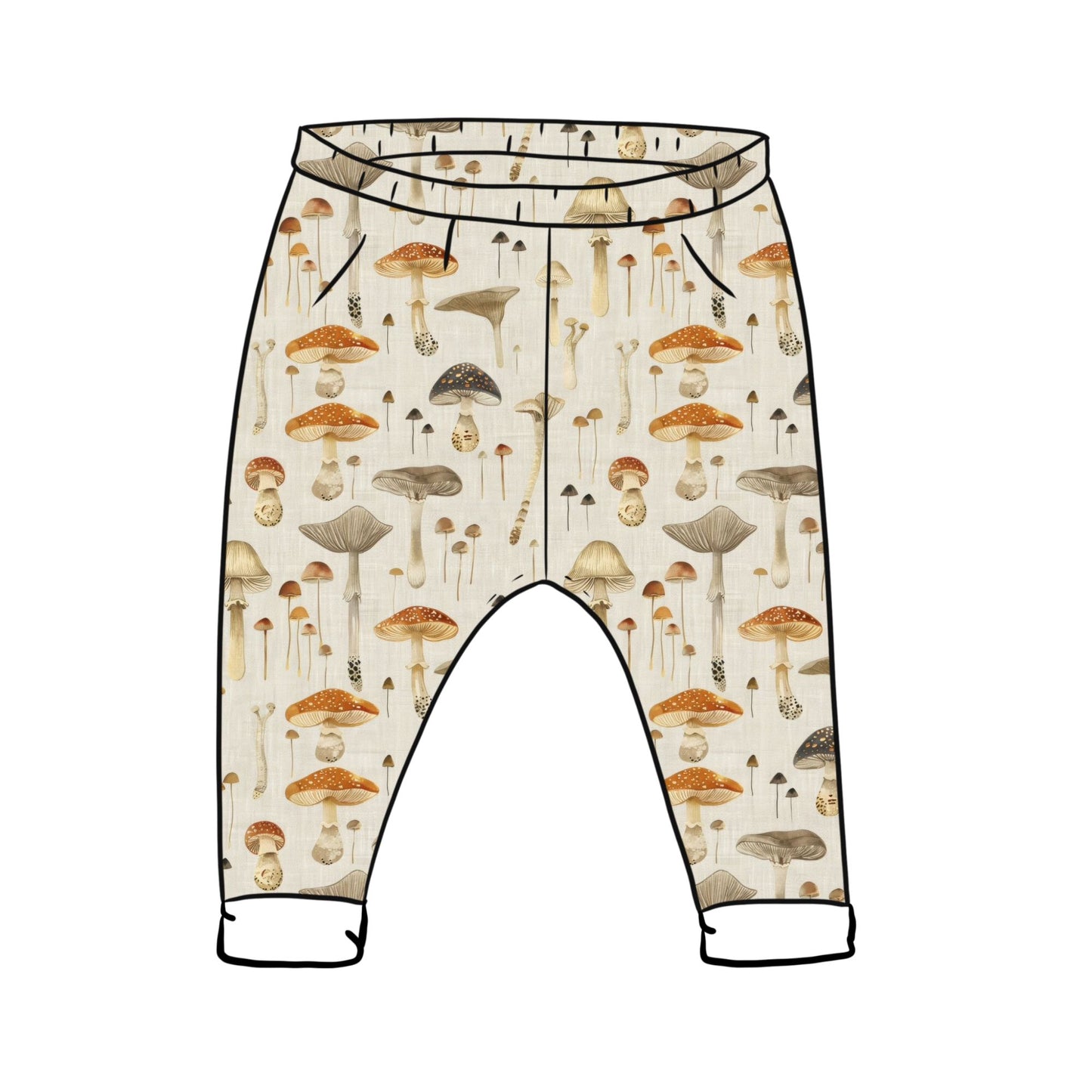 Linen Mushrooms Toddler & Child Leggings