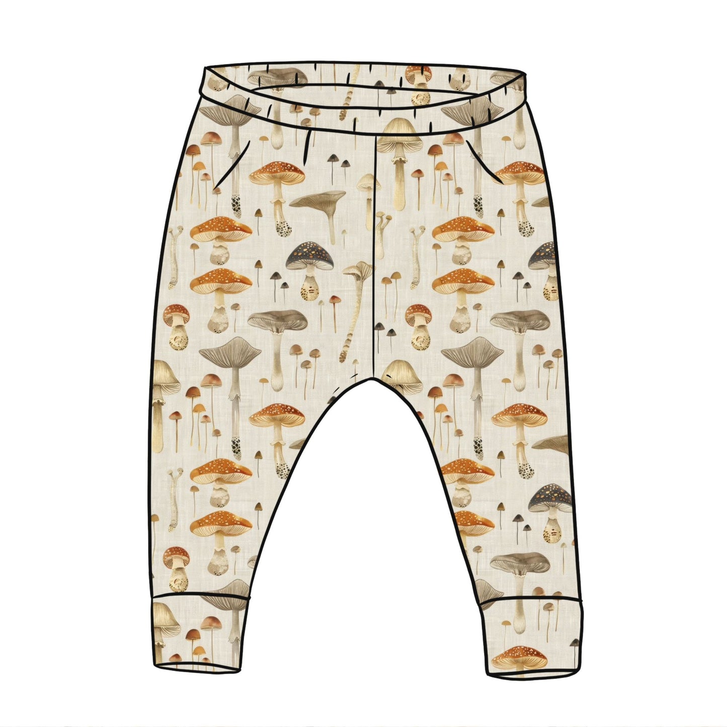 Linen Mushrooms Toddler & Child Leggings