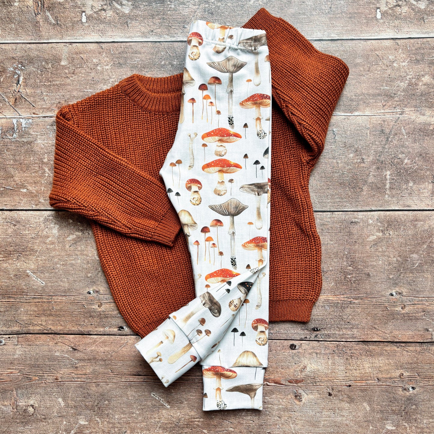 Linen Mushrooms Toddler & Child Leggings