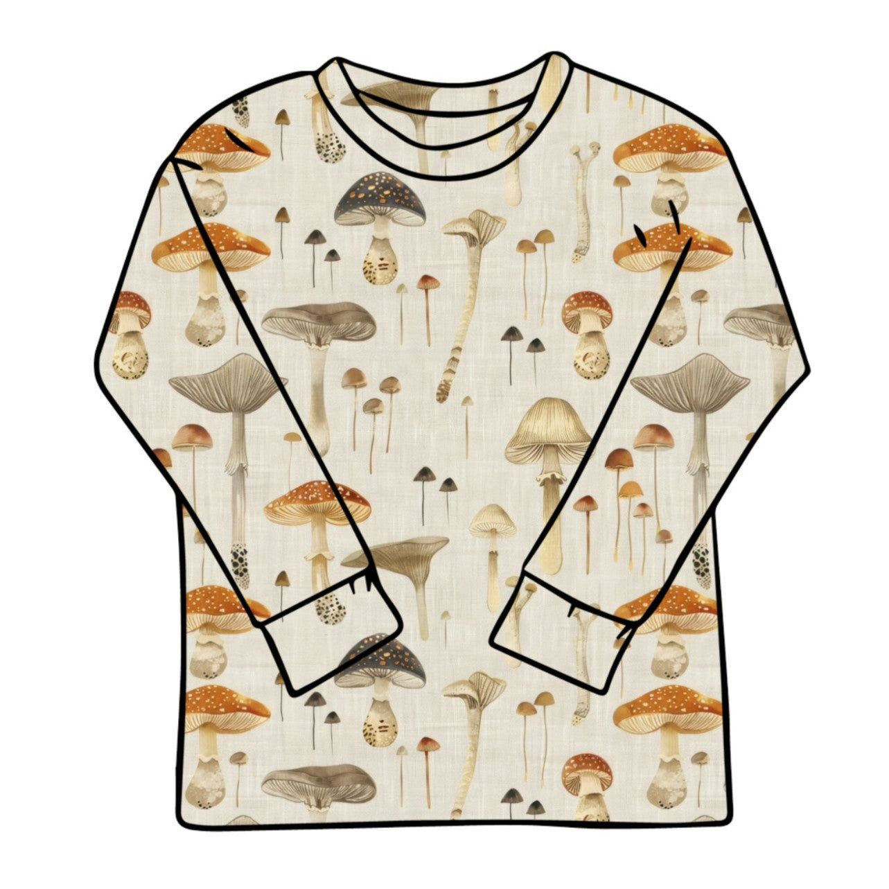 Linen Mushrooms Child & Baby Long Sleeve T-Shirt